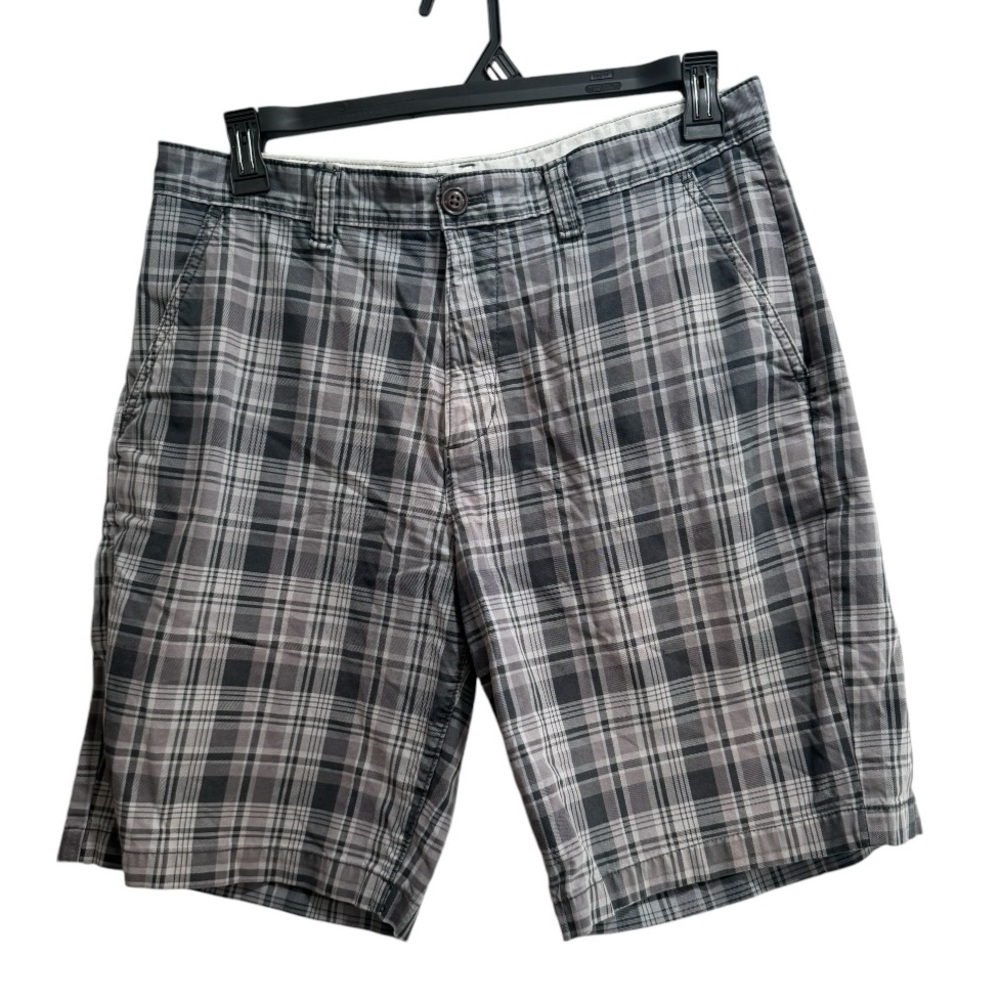 Eddie Bauer Plaid Shorts, Gray,‎ size 34